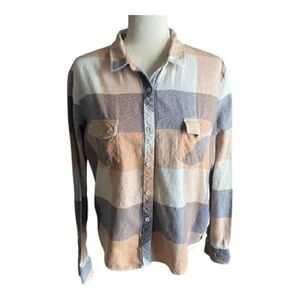 VOLCOM-PLAID FLANNEL BUTTON DOWN-SIZE 16/XL